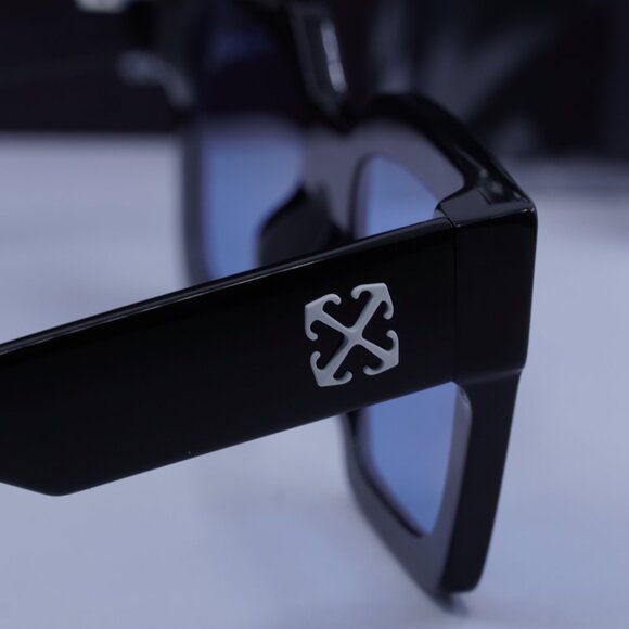 Off-White OERI13I JACKSON 1045 Square Sunglasses – Black/Blue - Picture 9 of 10